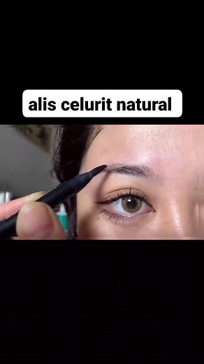 alis celurit natural ✨ #28jan #reels #makeup #tutorialngalis #alisnatural #makeuptips #beauty #kosmetik #kecantikan | Sadiya Anggun