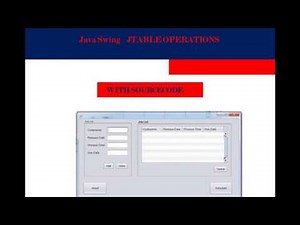 Java Swing Jtable using NetBeans. How to Add And Remove Data from a Jtable.
