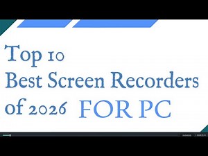 Top 10 Best Screen Recorders for Windows 2026 | Top 10 Best Screen Recorder for PC