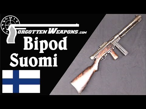 The Very Rare Commercial Suomi SMG with VFG and Bipod