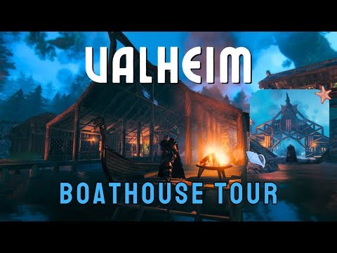 Cozy Boathouse Tour/ Valheim Solo Survival