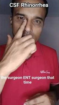 CSF Rhinorrhea | symptoms | Causes | Treatment