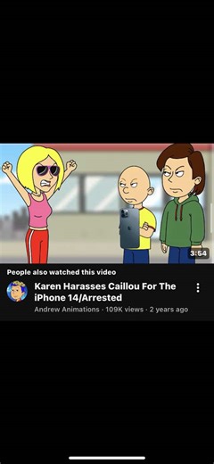 Karen Harasses Caillou For The iPhone 1fyp#caillou#karen#iphone14#goanimate
