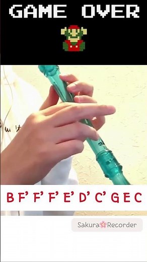 Super Mario – GAME OVER 🎮 Recorder Cover #supermario #recorder #gamemusic