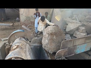 Extreme Rock Crusher in Action 💥 Crushing Giant Boulders with Raw Power | RockCrushing126