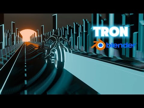 Tron Legacy Light-Cycle Animation made in Blender