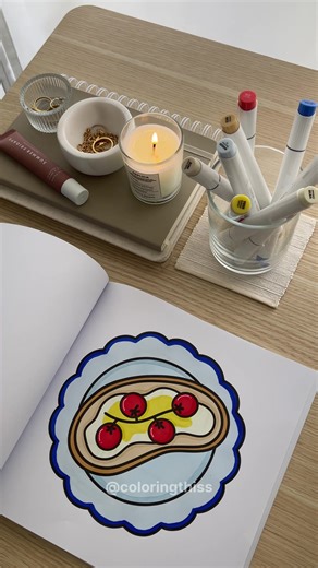 My daily dose of calm ☁️✨ #coloring #coloringtok #colorwithme #coloringpages #coloringthiss #thisspublishing #coloringbook