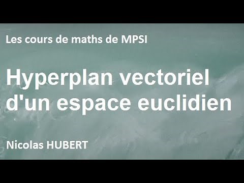 Vector hyperplane of a Euclidean space