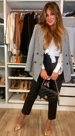 685_GRWM My Favorite $46 High Waisted Pants in 5 Neutral Colors ✨Which color from 1-5 was your favorite!💫 I’m wearing the same whit button up top, transparent heels, and quilted bag in every ou #fblifestyle | Fashion & Beauty