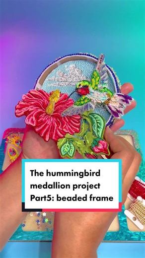 Creating a Beaded Frame for a Hummingbird Medallion