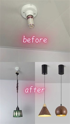 【賃貸DIY】ダサい裸電球をオシャレなペンダントライトに！工事不要のE26変換アダプター＆天井カバー解説【DIYインテリア】