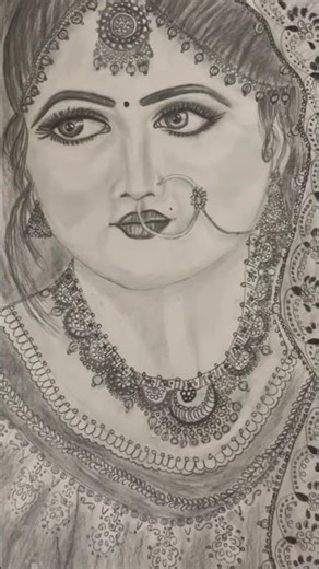 Pencil art #sketching bride #artwork #drawing ✍🏻✨part -2