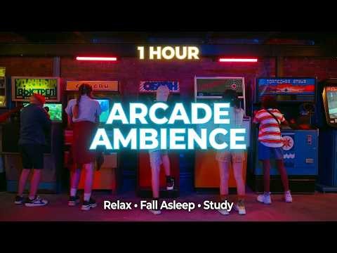 1 Hour Arcade Ambience 🎮 Retro Game Sounds for Sleep & Focus