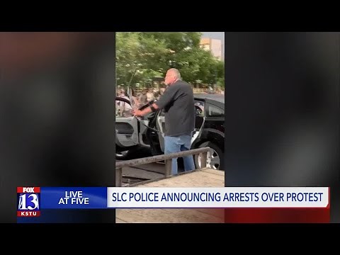 SLC Police screening charges against bow and arrow-wielding man during downtown protest