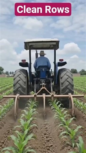 Tractor Cultivating Corn Rows 🚜🌽 | Amazing Farm Work #tractor #farm #fieldwork #tractorpull