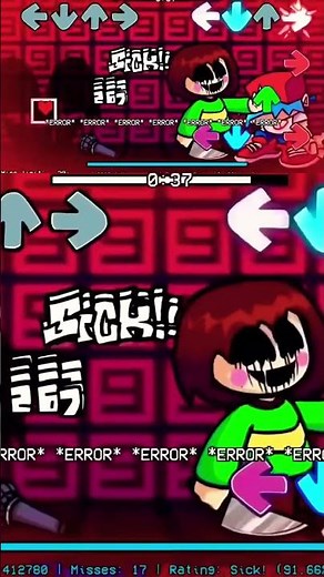 Fnf vs chara knife fight #fnfmod #fnf #chara