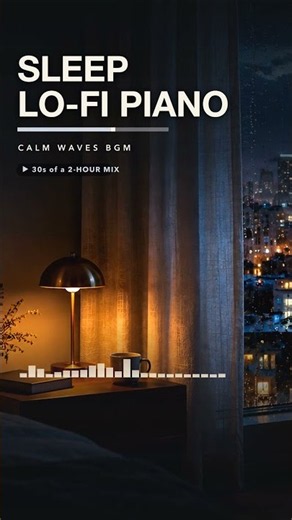 Sleep Lo-fi Piano 🌙 30s of the 2-hour mix｜眠りに落ちるまでの静かなピアノ – Calm Waves BGM