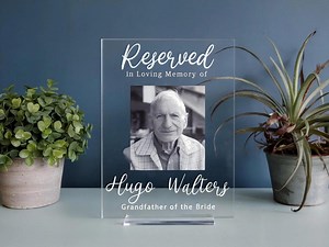 Personalized Acrylic Memorial Sign: Wedding Remembrance Decor - Etsy