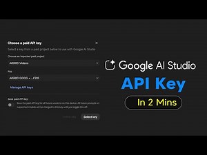 How To Setup Google AI Studio API Key - Google Studio API Key Tutorial