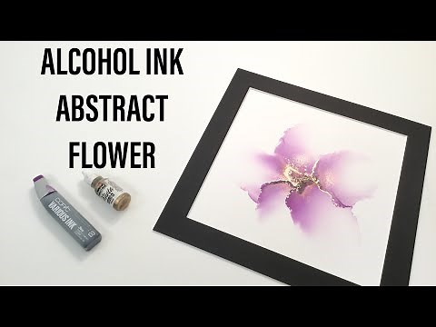 Alcohol ink abstract flower - step by step tutorial [9]