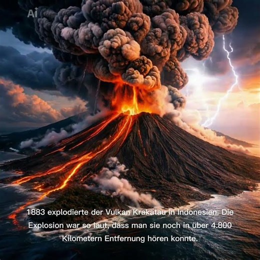 Der lauteste Sound, der jemals auf der Erde gemessen wurde… #wissen #fakten #natur #indonesien #wow