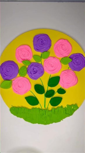 Easy Clay Flower Art 🌸 DIY Foam Clay Craft