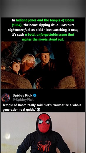 In Temple of Doom (1984), The Scene That Traumatized Kids #shorts