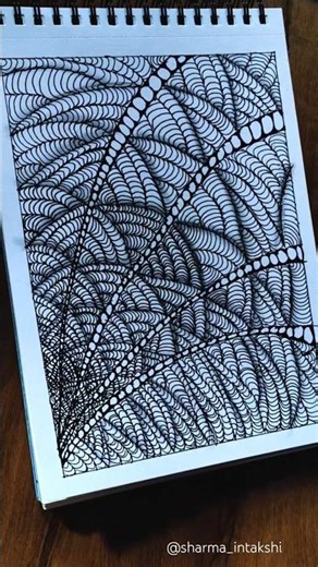 Day - 8 | Easy Zentangle Patterns✨ Doodle Art for Beginners #shorts #zentangle #doodleart #drawing