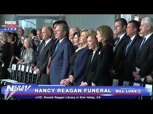 Michelle Obama, George W. and Laura Bush, Hillary Clinton at Nancy Reagan Funeral - FNN