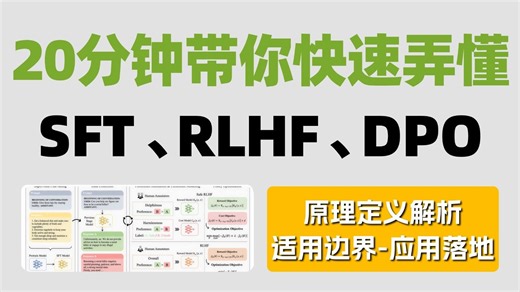手把手带你快速弄懂SFT、RLHF、DPO ！从定义到适用边界全流程解析~大模型|LLM