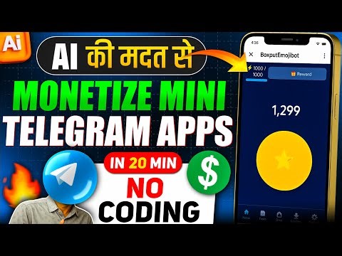 Monetize Telegram Mini Apps No Coding in 15 Mins with AI