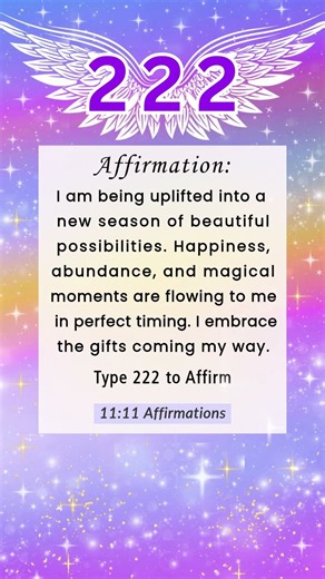 ✨222 Your Magical Season is Here! ✨ Get Ready to Receive ✨ #11:11 #Affirmations #Shorts 💫