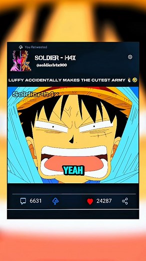 188K views · 32K reactions | LUFFY’S NEW CREW?!! 凉 . . #luffy #funny #onepiece #onepieceedit #opedit #foryou #foryoupage #animation #anime #animeedits #funnyreels | Saurabh Dutta | Facebook