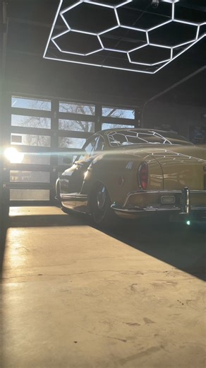 The 1969 Karmann Ghia aired out on some @air_lift_performance bags is catching some early morning rays in the lobby. #potogoldkustoms #vw #volkswagen #karmannghia #aircooled #kustom #kustomkulture #hotrod #hotrodsandmusclecars #v8 #hotrodshop #bodyshop #classiccars #oldschool #truck #trucks #americanmade #metalwork #metalfab #carsofinstagram #trucksofinstagram #restomods #vintage | Pot O'Gold Kustoms