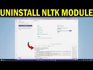 How To Uninstall NLTK from VS Code