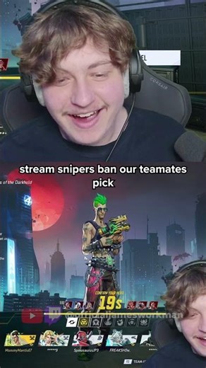 STREAM SNIPERS BAN OUR TEAMATES PICK 😭 #marvel #marvelrivals #heroshooter #funny #shorts #viral