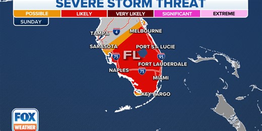 Another round of severe storms possible in South Florida, Keys to close out the weekend