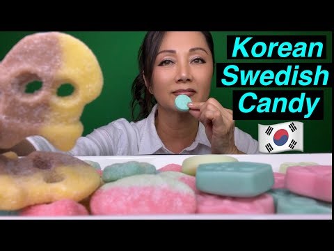 KOREAN SWEDISH CANDY REVIEW 🇰🇷🍬 SOUR MIX & STAR SHAPED TASTE TEST VIRAL SCANDINAVIAN CANDY? #mukbang