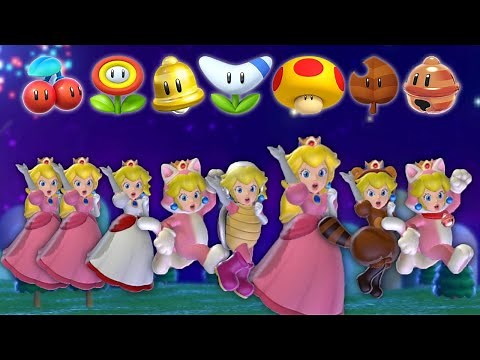 Super Mario 3D World - All Peach Power-Ups