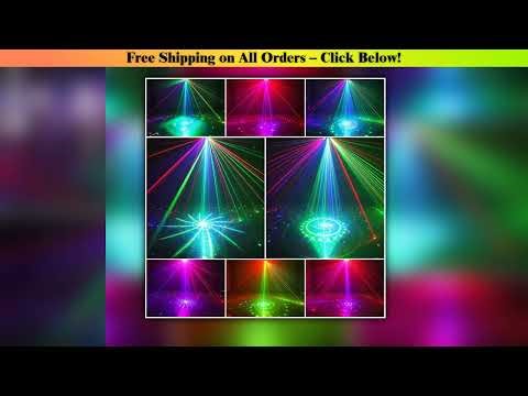 HCWE 9 Eye RGB Disco Beam Laser Light Projector Dmx Strobe Night Light Podium Effect Xmas Party