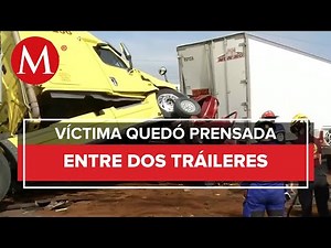 Aparatoso accidente en carretera libramiento noreste, Apodaca, deja un persona sin vida