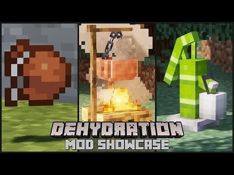 THIRST in Minecraft?! - Dehydration mod showcase