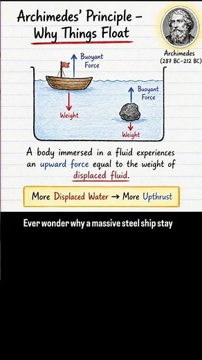 Why 100,000-Ton Ships Don't Sink: The Physics of Buoyancy