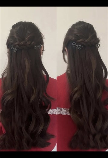 Holiday hair but make it easy 🎄✨ Merry Christmas and happy holidays everyone!!! 🎄💕💕 #hairtutorial #hairstyletutorial