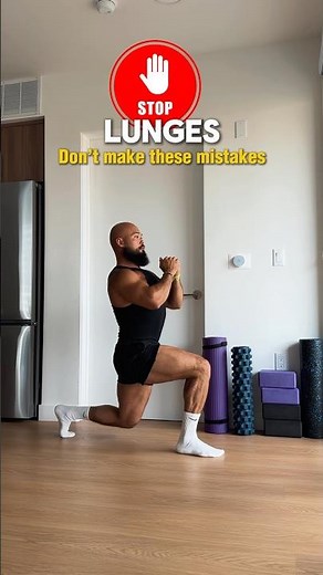Perfect Lunges in 3 Easy Steps #fitness #gym #homeworkout #glutes #fitnesstips