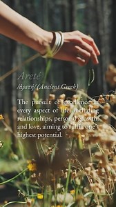 Arete is a concept from ancient Greek philosophy, meaning the pursuit of excellence in all areas of life. It was central to the teachings of Aristotle and other philosophers, who believed that true fulfillment comes from striving to reach your highest potential, in both character and actions. In life, Arete encourages us to align our intentions, actions, and values, pushing us to grow and improve in every facet—whether it's in relationships, personal growth, or professional endeavors. It’s about