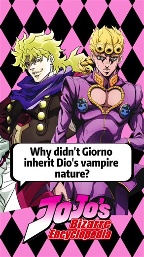 Why didn't Giorno inherit Dio's vampire nature?#jojo #jojofacts #jojoanime #Giorno #fyp