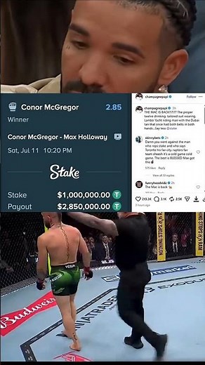 Drake Loses $1 MILLION After Conor McGregor's UFC 329 Defeat! 😱💸