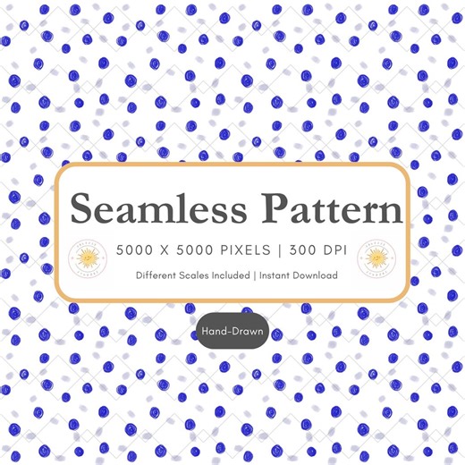 Hand‑drawn Polka Dot Pattern • Loose Blue & Grey Sketch Dots • Digital Stationery • Seamless Repeat Pattern • Digital Paper • Invitations - Etsy