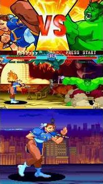 Chun-Li vs Hulk - Marvel vs Capcom - playstation 1